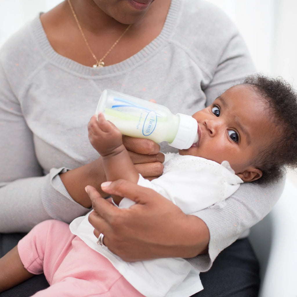 Natural Flow Anti-Colic Options+ Narrow Breast to Bottle Feeding Set, Clear, 4Oz, 4 Pack