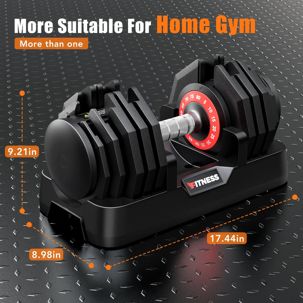 160Lb(80Lbs*2) Adjustable Dumbbells Set,16 in 1 Quick-Select 5-80Lbs Weight Adjustable Dumbbells for Full Body Home Workout