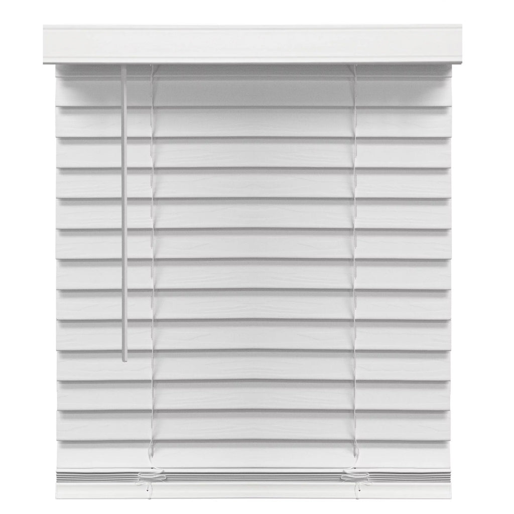 2" Cordless Faux Wood Blinds, White