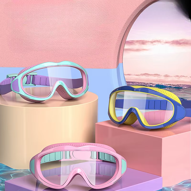 AquaChamp Kids Swim Set – Waterproof Anti-Fog Swimming Goggles & Cap with Protective Case